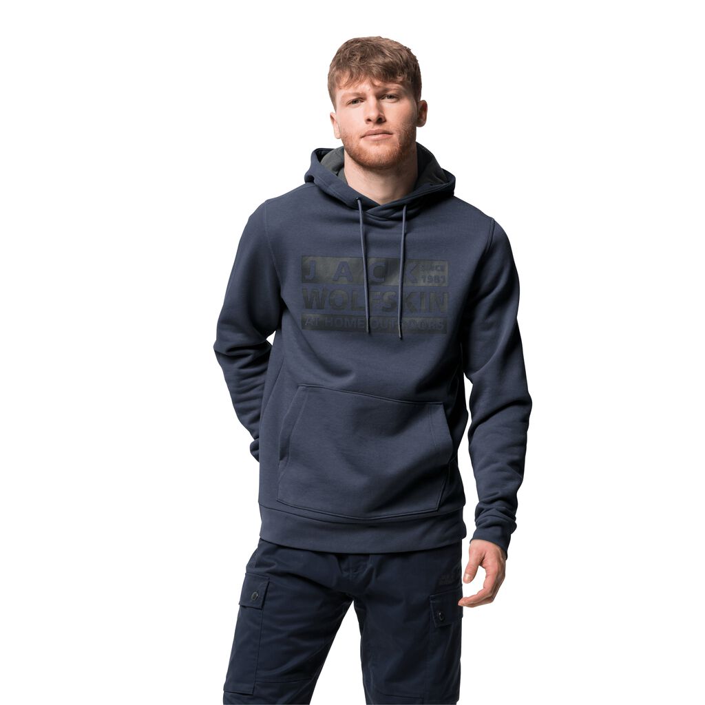 Jack Wolfskin BRAND HOODY Haut Homme Bleu - BRGXZJI-27